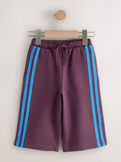 Burgundy Red Wide Leg Side Stripe Joggers (3mths-7yrs) image 6