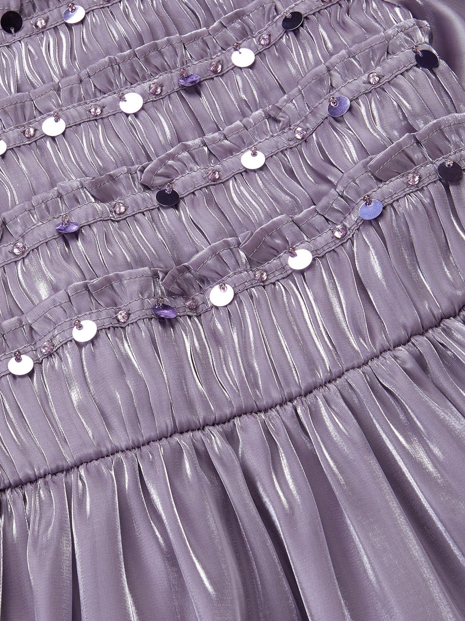 Monsoon Purple Sequin Organza Party Dress image 3