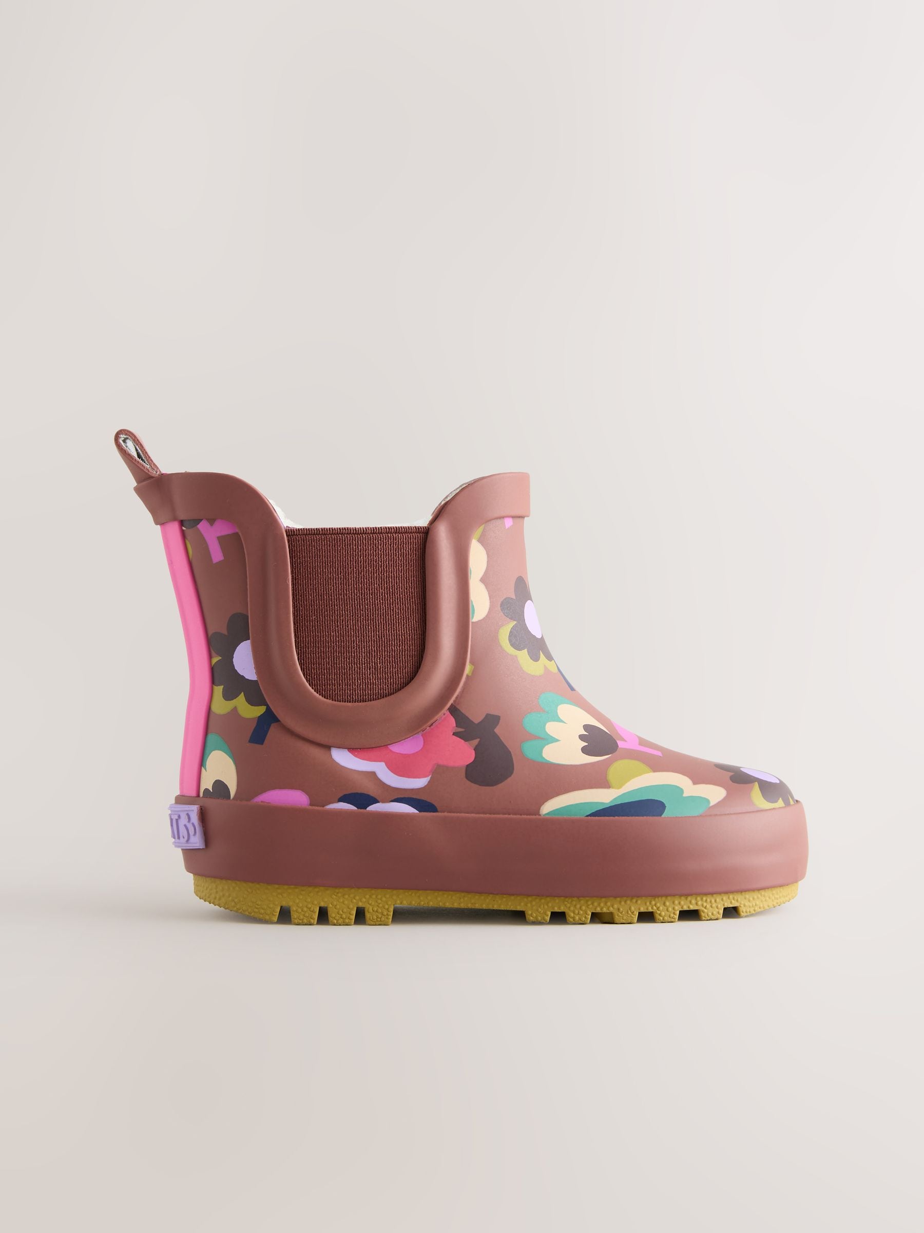 Brown Floral Chelsea Wellies image 2