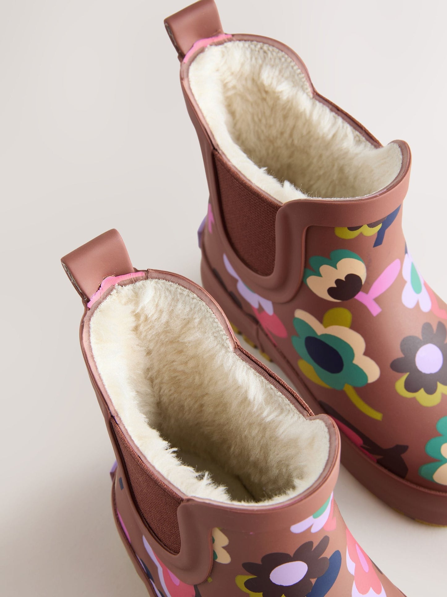 Brown Floral Chelsea Wellies image 4