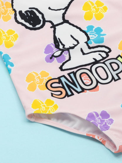 Dsiney Kidz - Vanilla Underground Pink Peanuts Snoopy 1 Piece Swimming Costume image 3