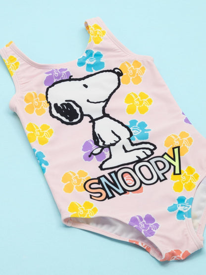 Dsiney Kidz - Vanilla Underground Pink Peanuts Snoopy 1 Piece Swimming Costume image 5