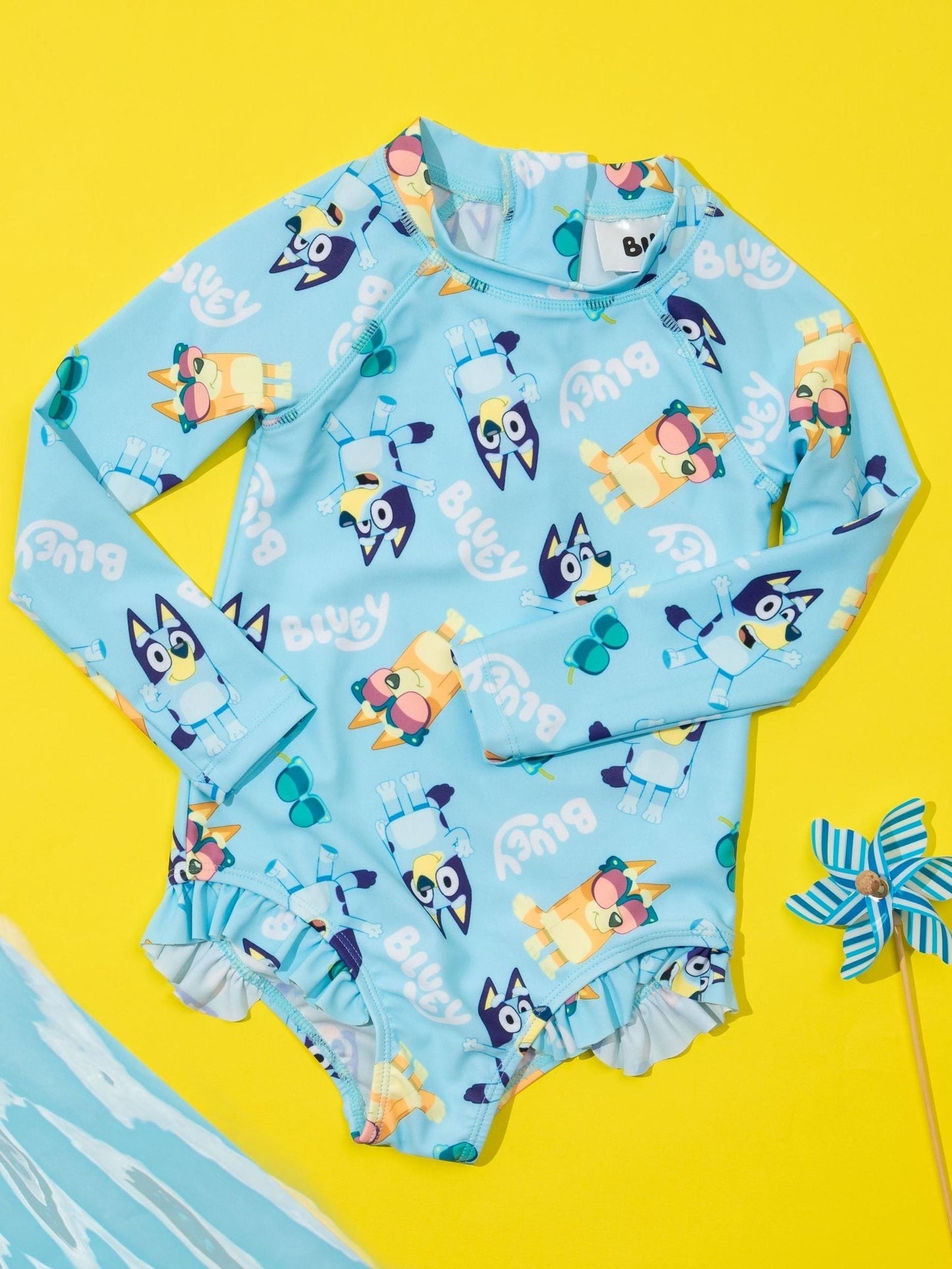 Dsiney Kidz - Vanilla Underground Blue Bluey All Over Print 1 Piece Swimming Costume image 3