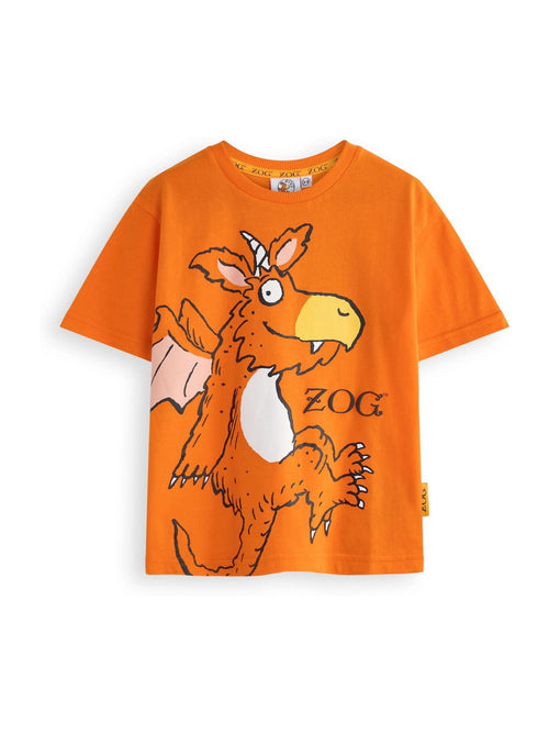 Vanilla Underground Orange Gruffalo & Friends Zog Orange Big Face Short Sleeved T-Shirt image 1