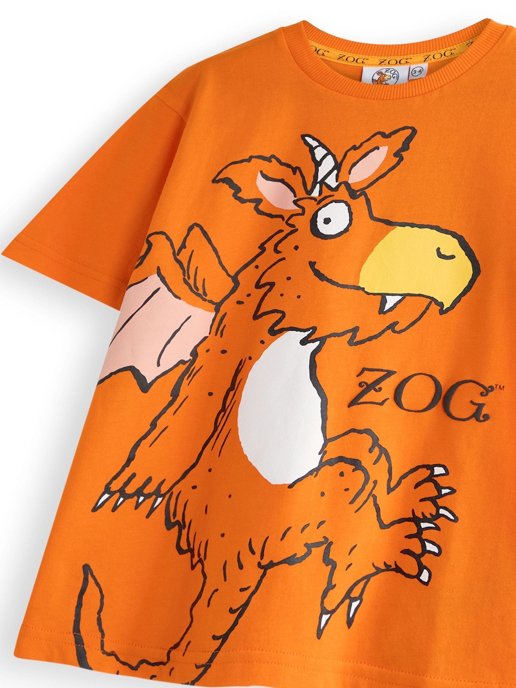 Vanilla Underground Orange Gruffalo & Friends Zog Orange Big Face Short Sleeved T-Shirt image 4