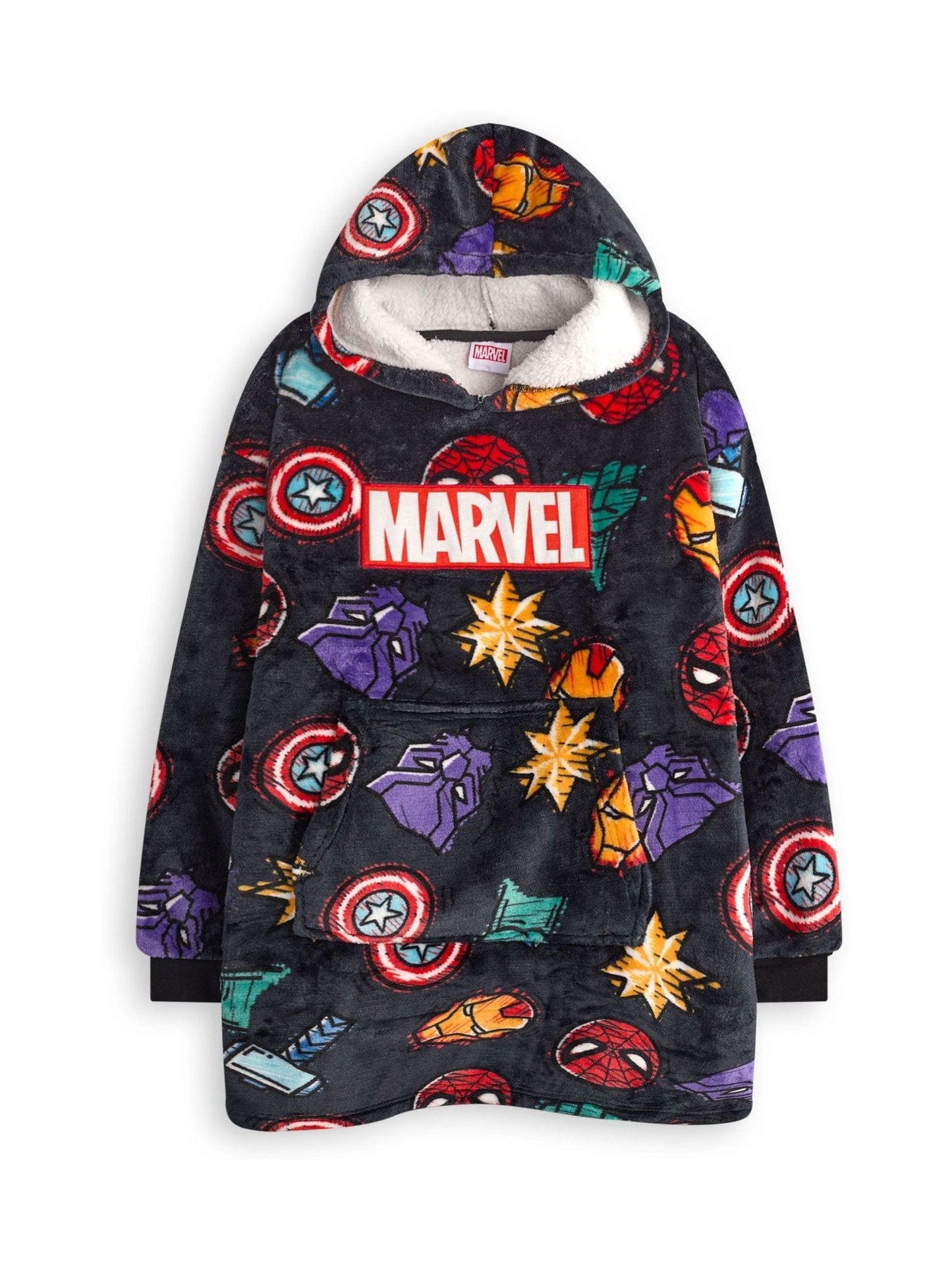 Dsiney Kidz - Vanilla Underground Multicoloured Marvel Character Icons Blanket Hoodie image 1