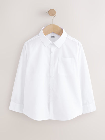 Dsiney Kidz - White Plus Fit Long Sleeve School 2 Pack Shirts (3-17yrs) image 2