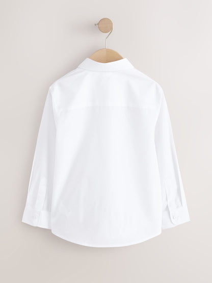 Dsiney Kidz - White Plus Fit Long Sleeve School 2 Pack Shirts (3-17yrs) image 3