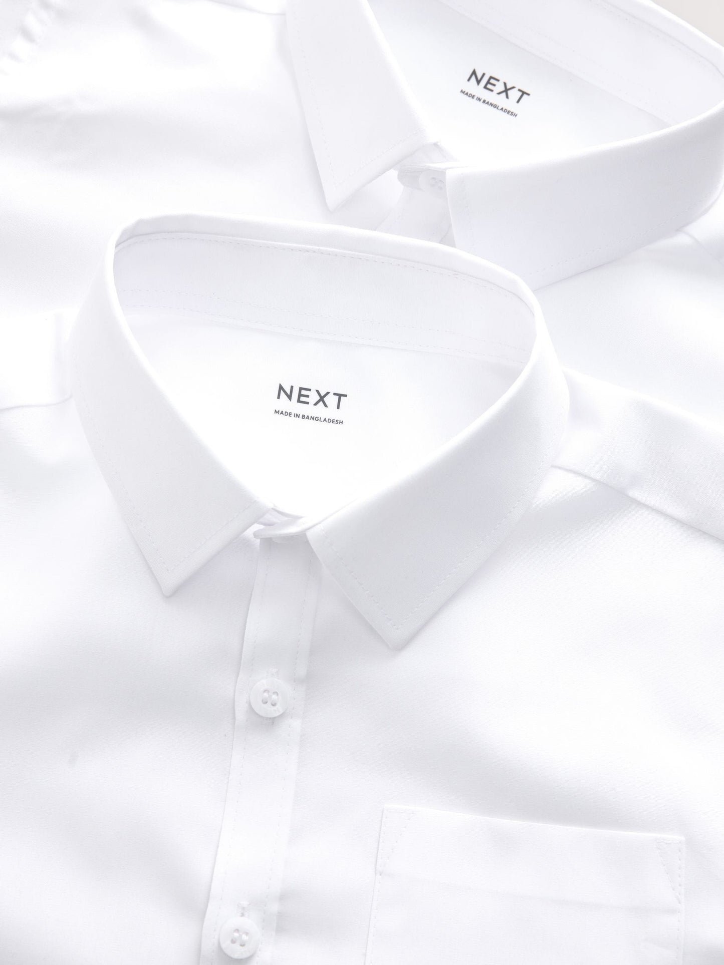 Dsiney Kidz - White Plus Fit Long Sleeve School 2 Pack Shirts (3-17yrs) image 5