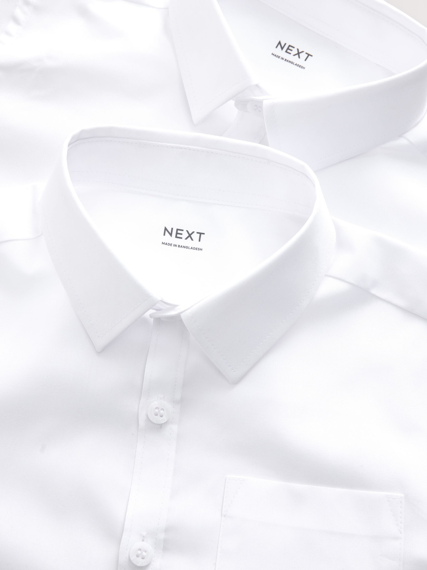 Dsiney Kidz - White Plus Fit Long Sleeve School 2 Pack Shirts (3-17yrs) image 5