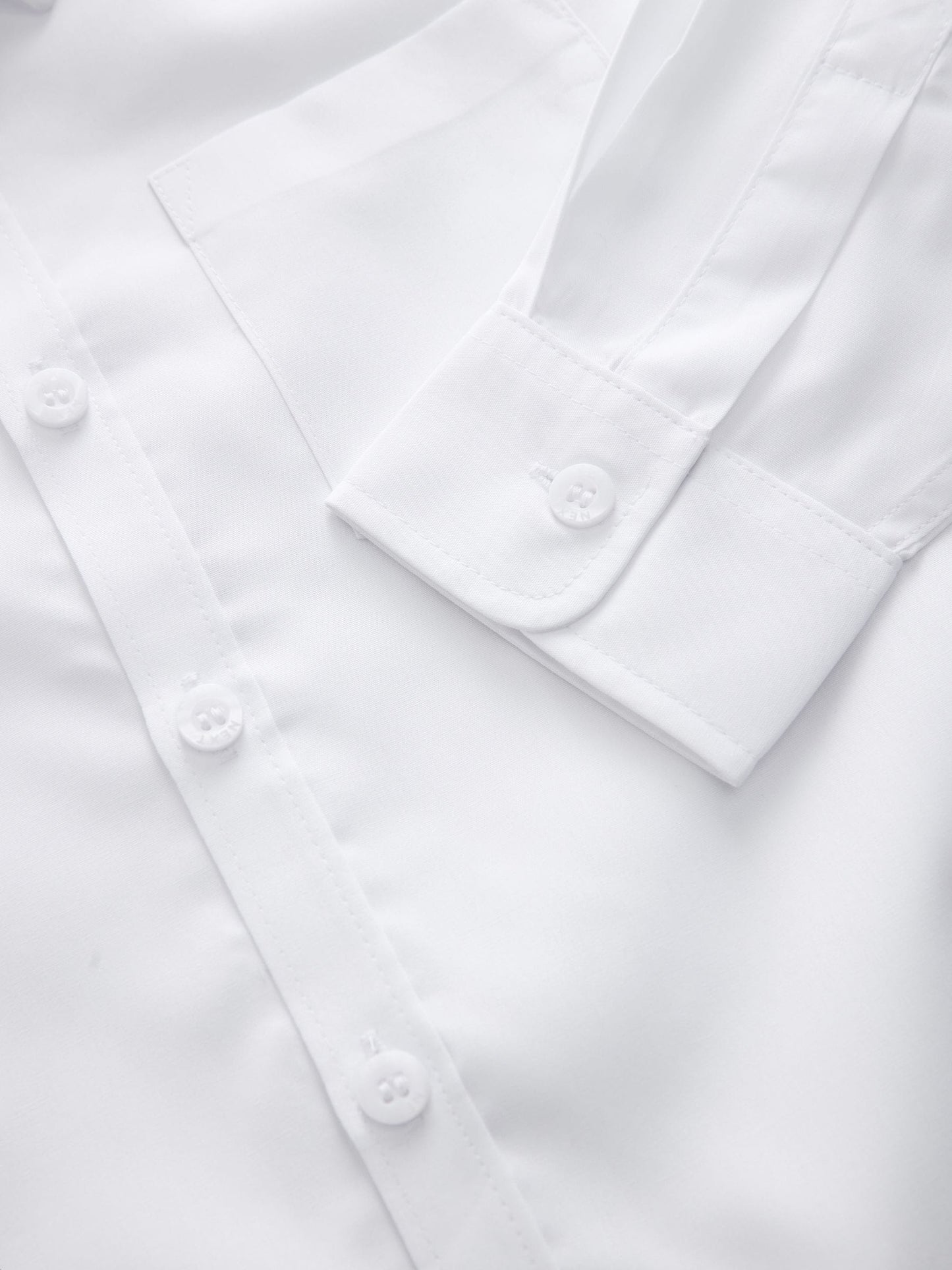 Dsiney Kidz - White Plus Fit Long Sleeve School 2 Pack Shirts (3-17yrs) image 6
