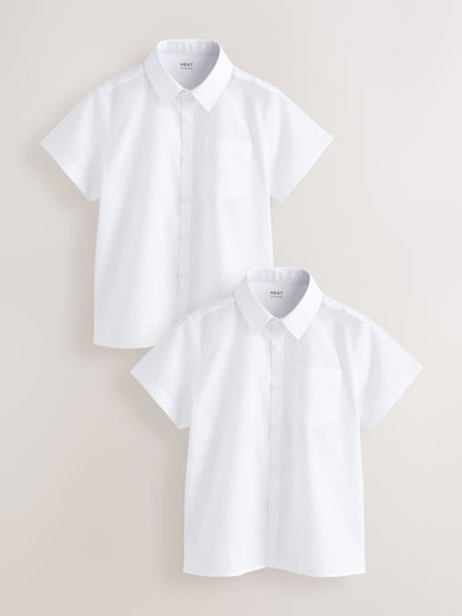 Dsiney Kidz - White Plus Fit Short Sleeve School 2 Pack Shirts (3-17yrs) image 1