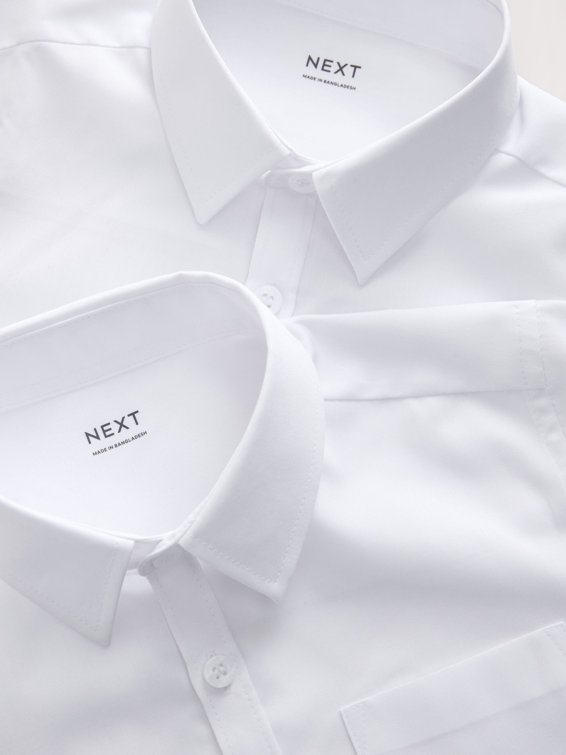 Dsiney Kidz - White Plus Fit Short Sleeve School 2 Pack Shirts (3-17yrs) image 5