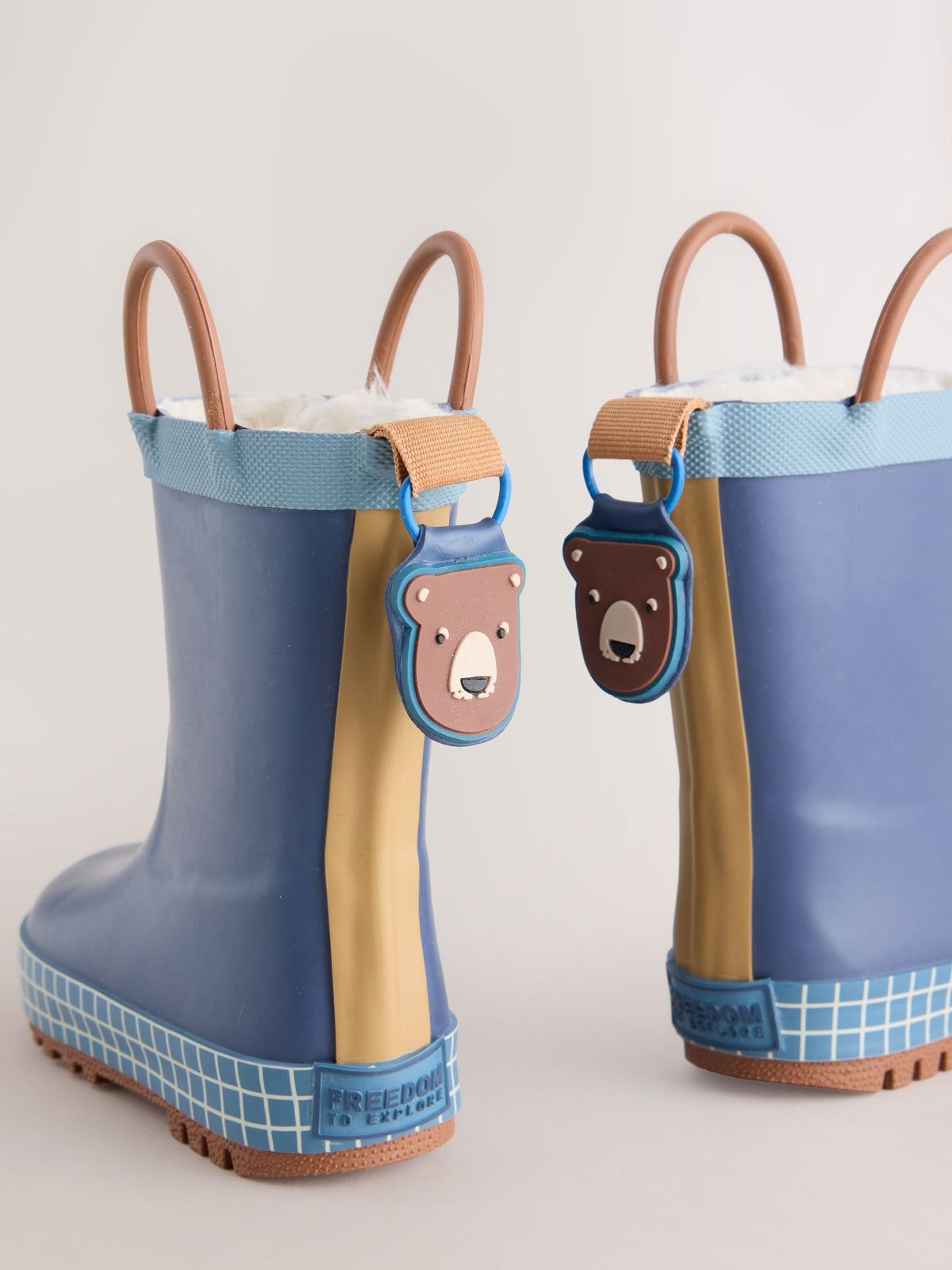 Navy Warm Lined Handle Wellies - image 3