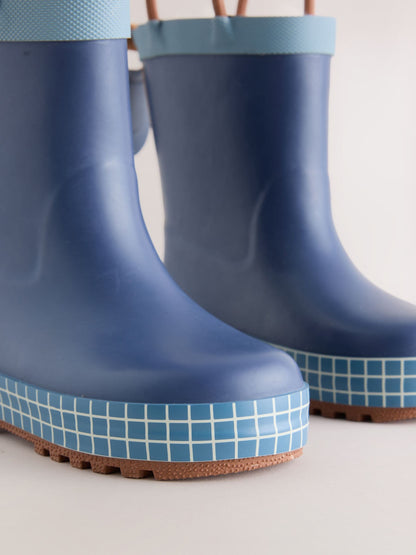 Navy Warm Lined Handle Wellies - image 5