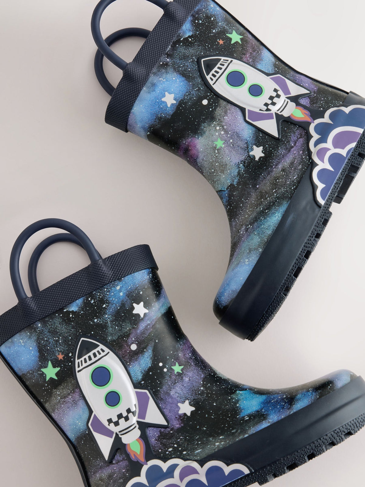 Dsiney Kidz - Navy Rocket Handle Pull On Wellies image 5