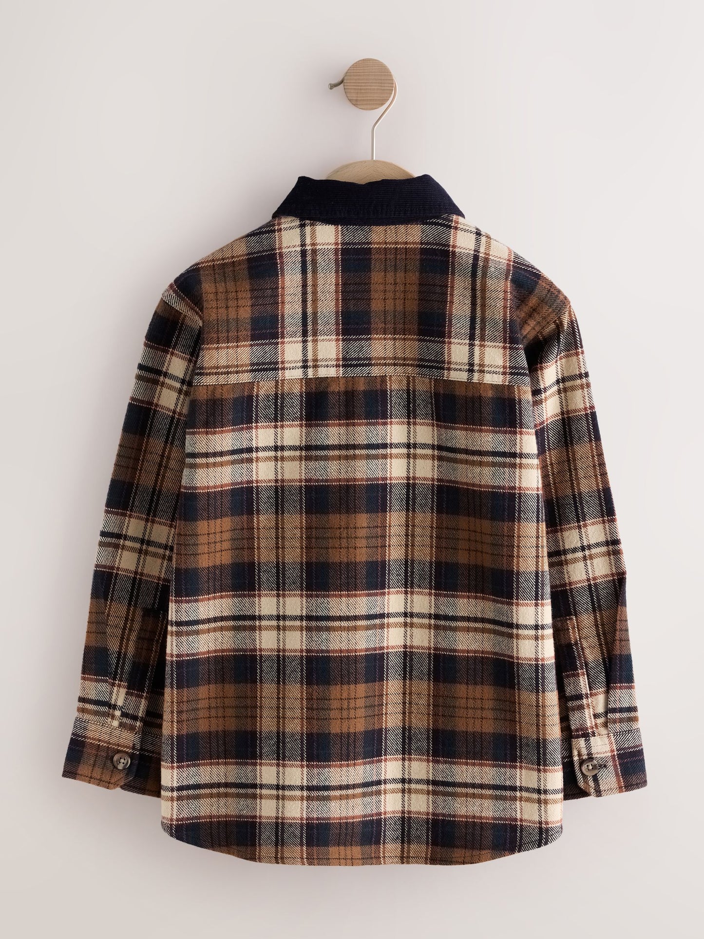 Dsiney Kidz - Brown/Navy Check Long Sleeve Check Shirt (3-16yrs) image 2