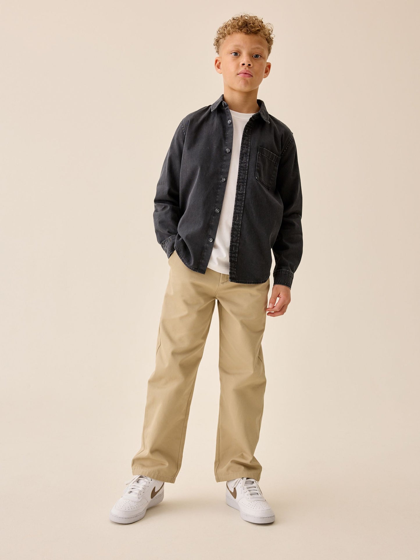Dsiney Kidz - Charcoal Grey Long Sleeve Denim Shirt (3-16yrs) image 1