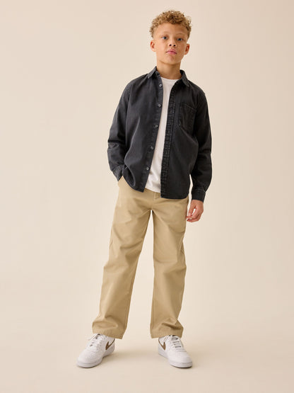 Dsiney Kidz - Charcoal Grey Long Sleeve Denim Shirt (3-16yrs) image 1