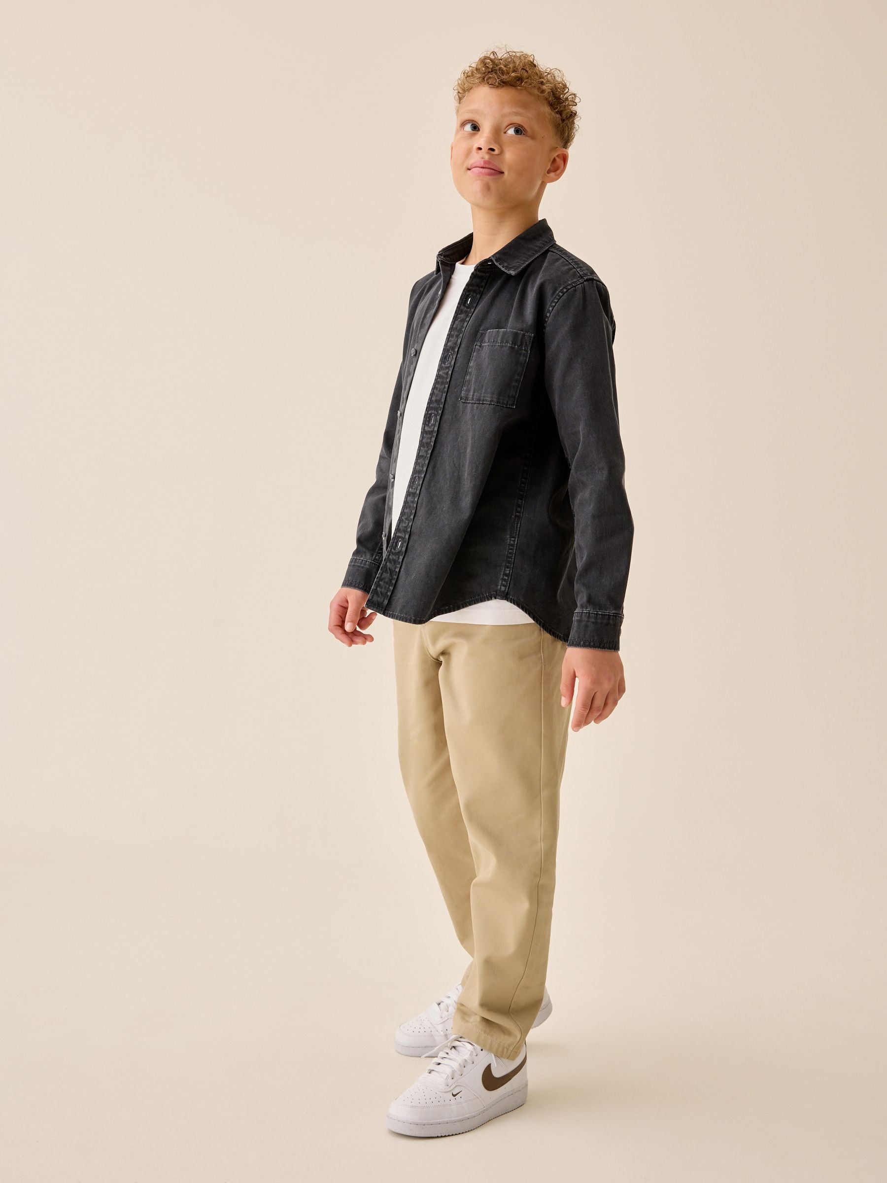 Dsiney Kidz - Charcoal Grey Long Sleeve Denim Shirt (3-16yrs) image 2
