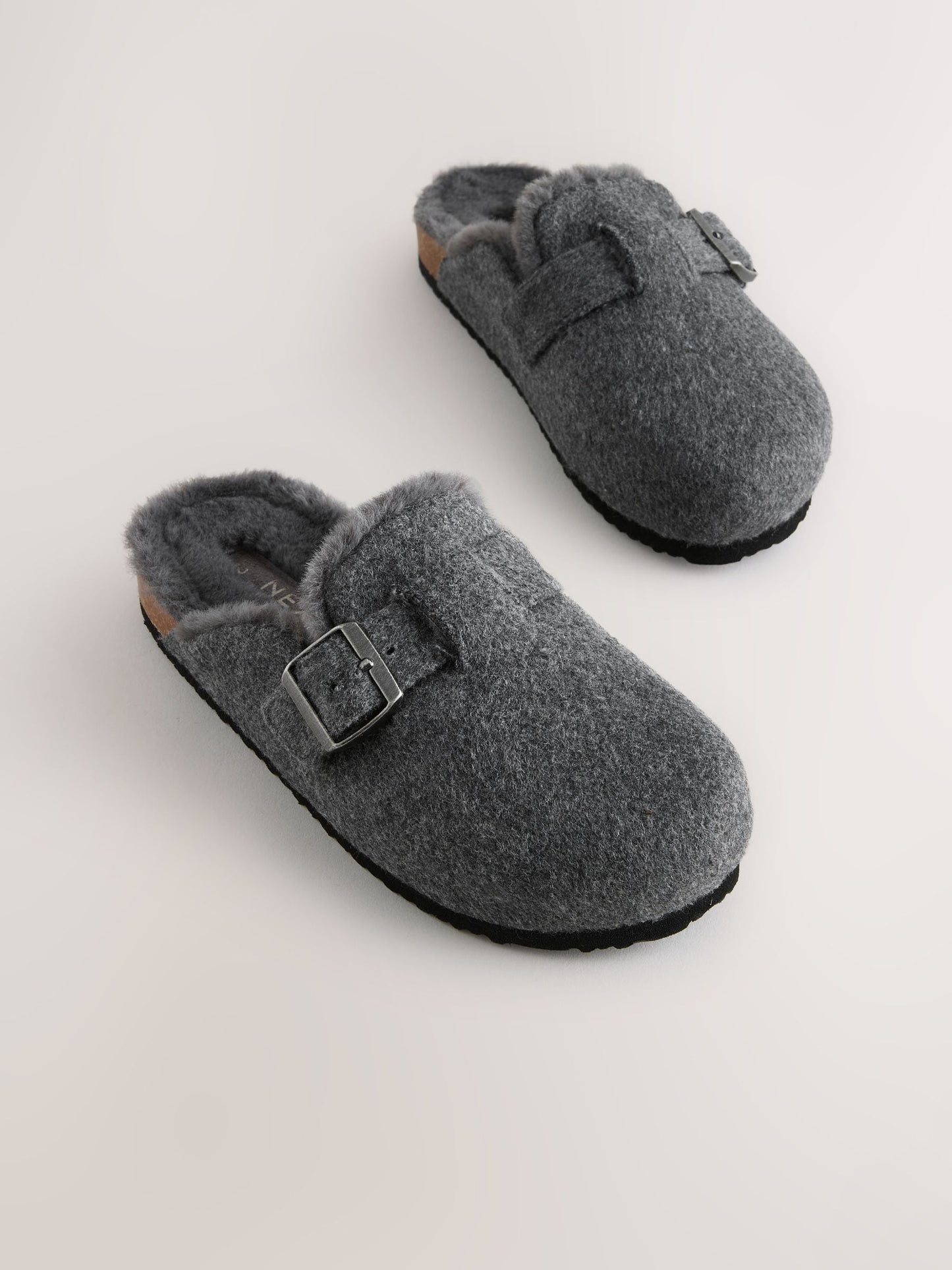 Grey Standard Fit (F) Slip-Ons Clogs image 1