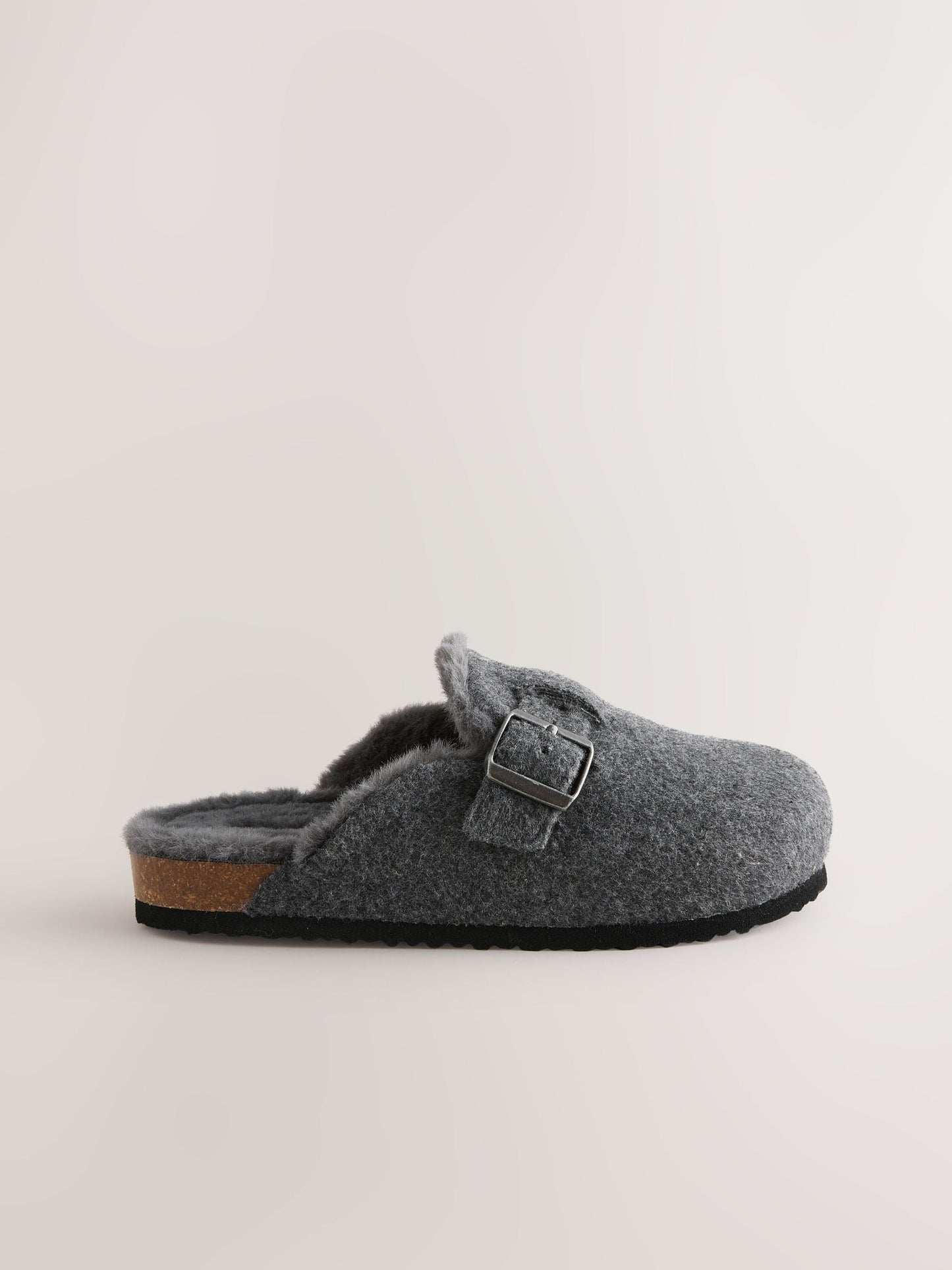 Grey Standard Fit (F) Slip-Ons Clogs image 2