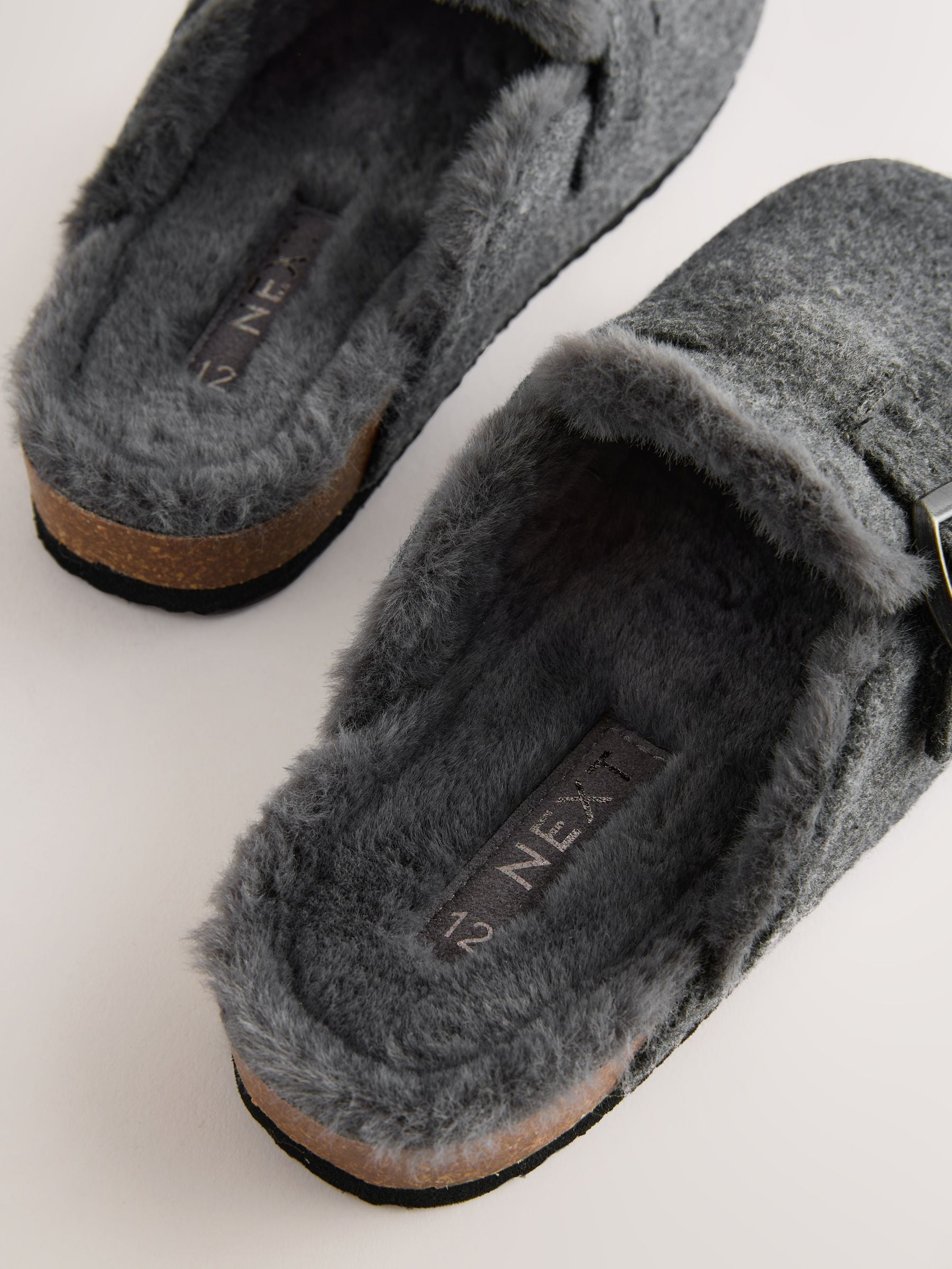 Grey Standard Fit (F) Slip-Ons Clogs image 4