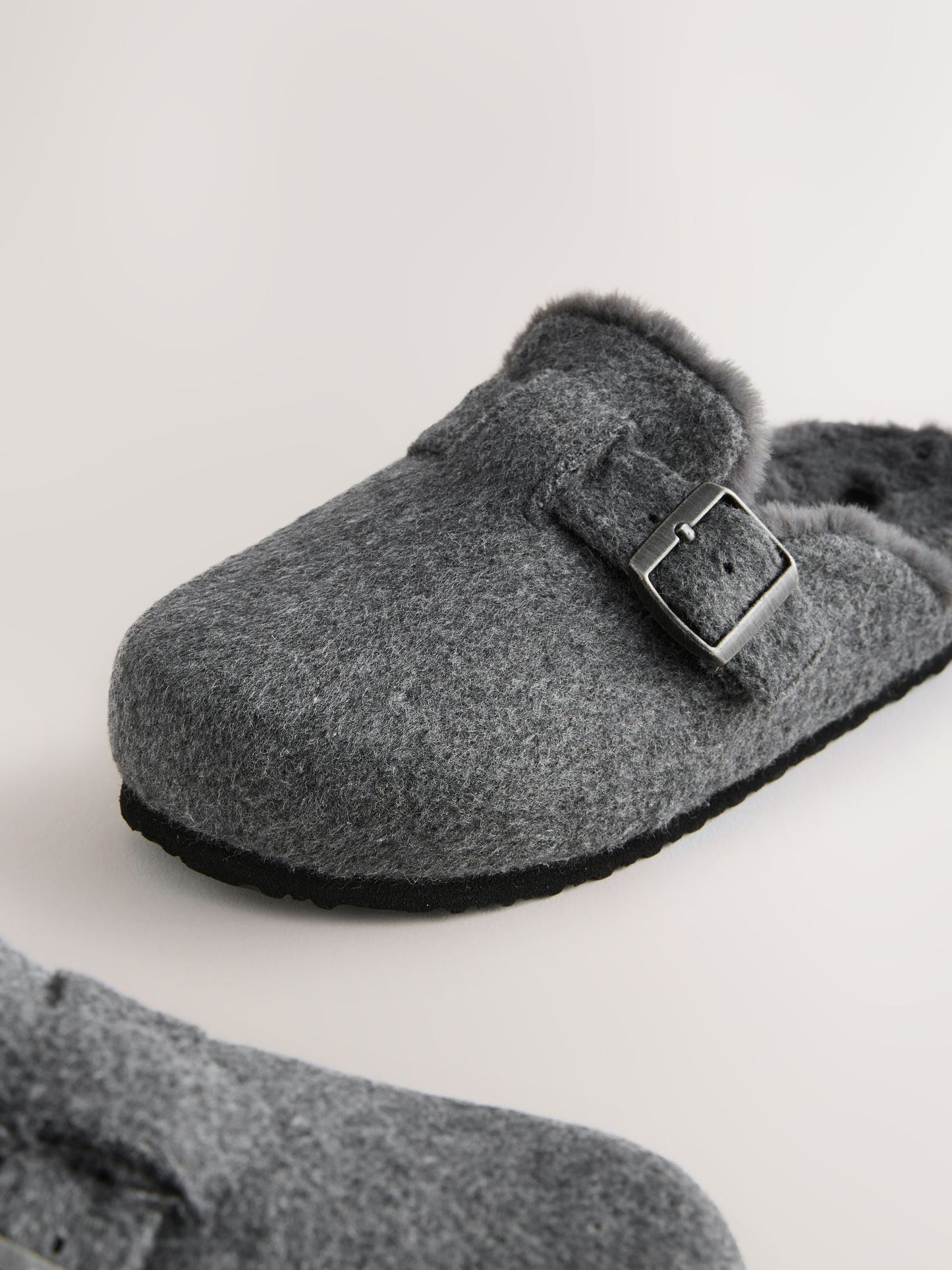 Grey Standard Fit (F) Slip-Ons Clogs image 5