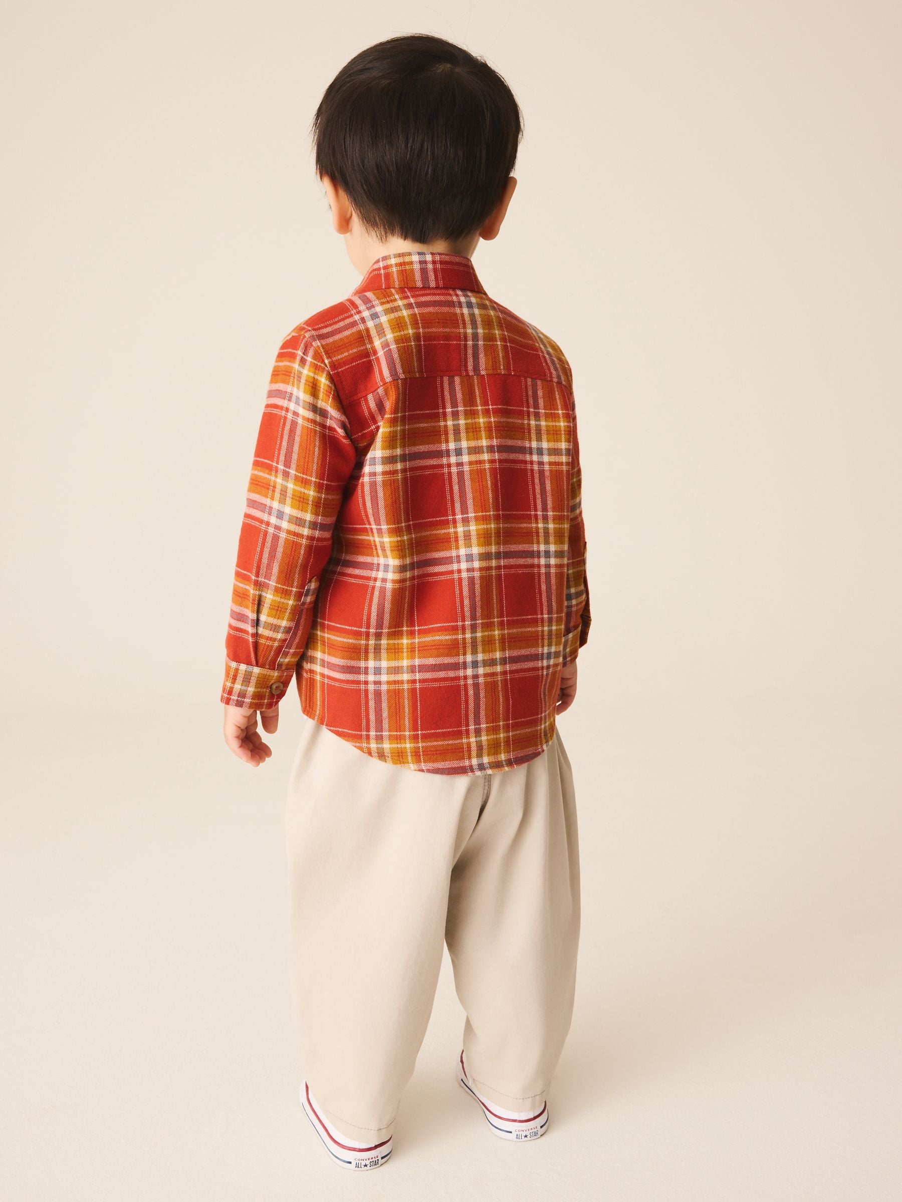 Dsiney Kidz - Orange Check Long Sleeve Character Shirt (3mths-7yrs) image 3