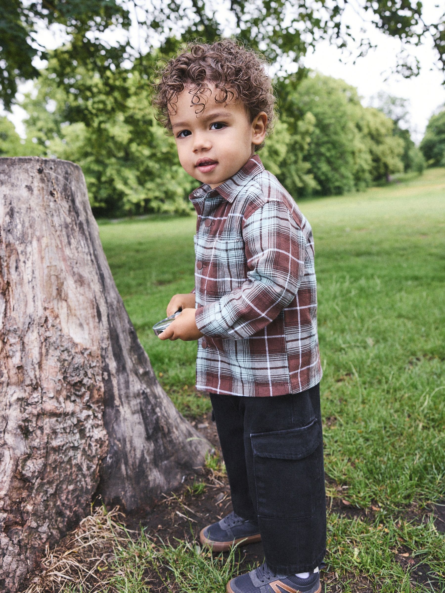 Dsiney Kidz - Blue/Brown Long Sleeve Check Shirt (3mths-7yrs) image 3