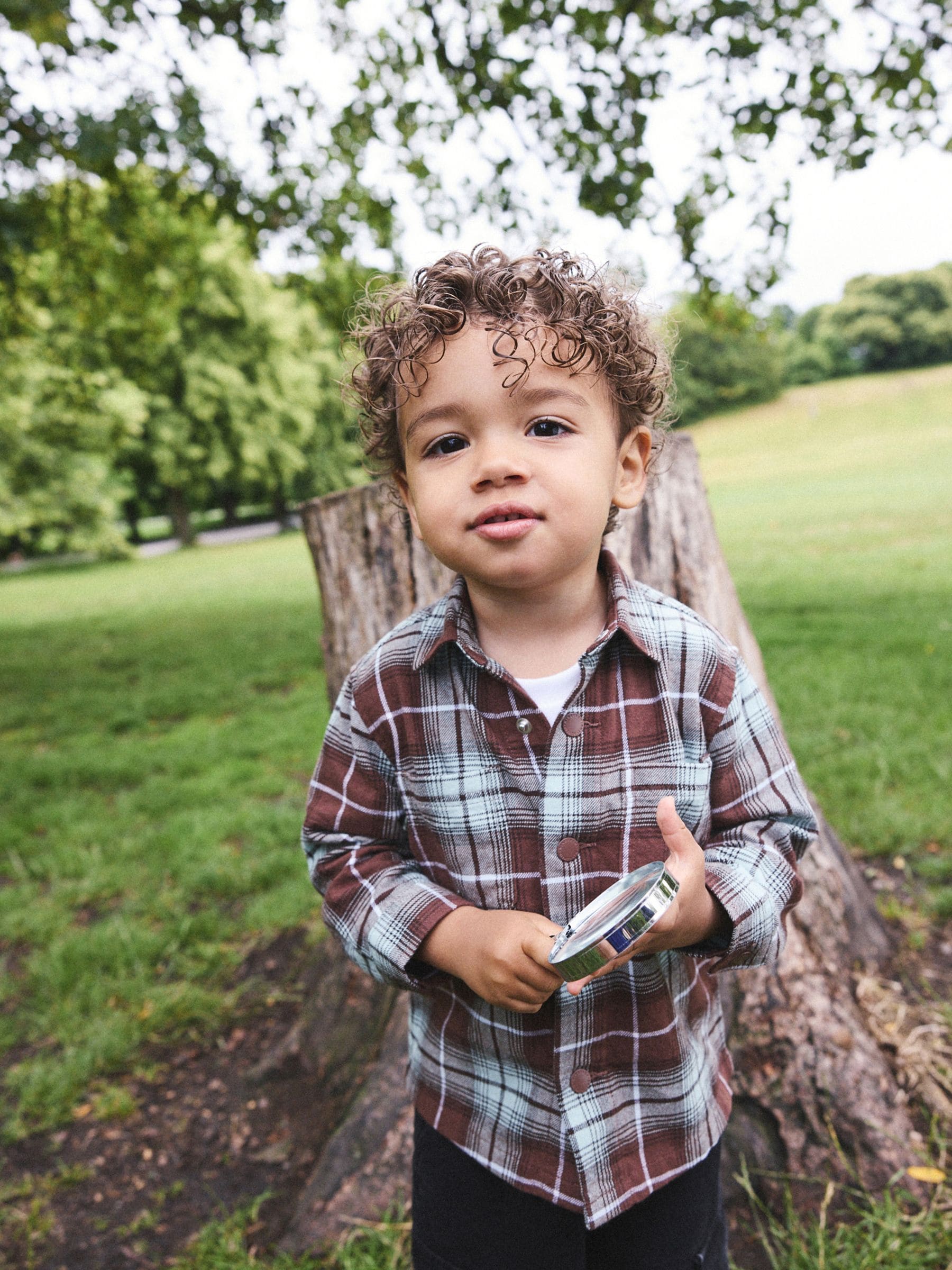 Dsiney Kidz - Blue/Brown Long Sleeve Check Shirt (3mths-7yrs) image 4