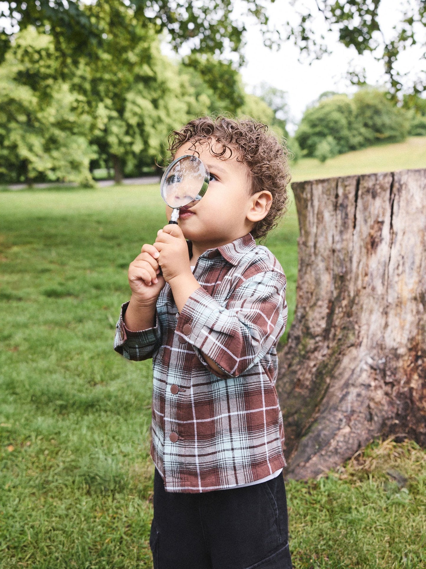 Dsiney Kidz - Blue/Brown Long Sleeve Check Shirt (3mths-7yrs) image 5