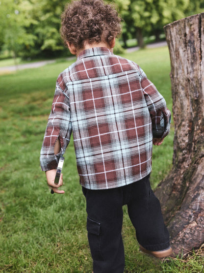 Dsiney Kidz - Blue/Brown Long Sleeve Check Shirt (3mths-7yrs) image 6