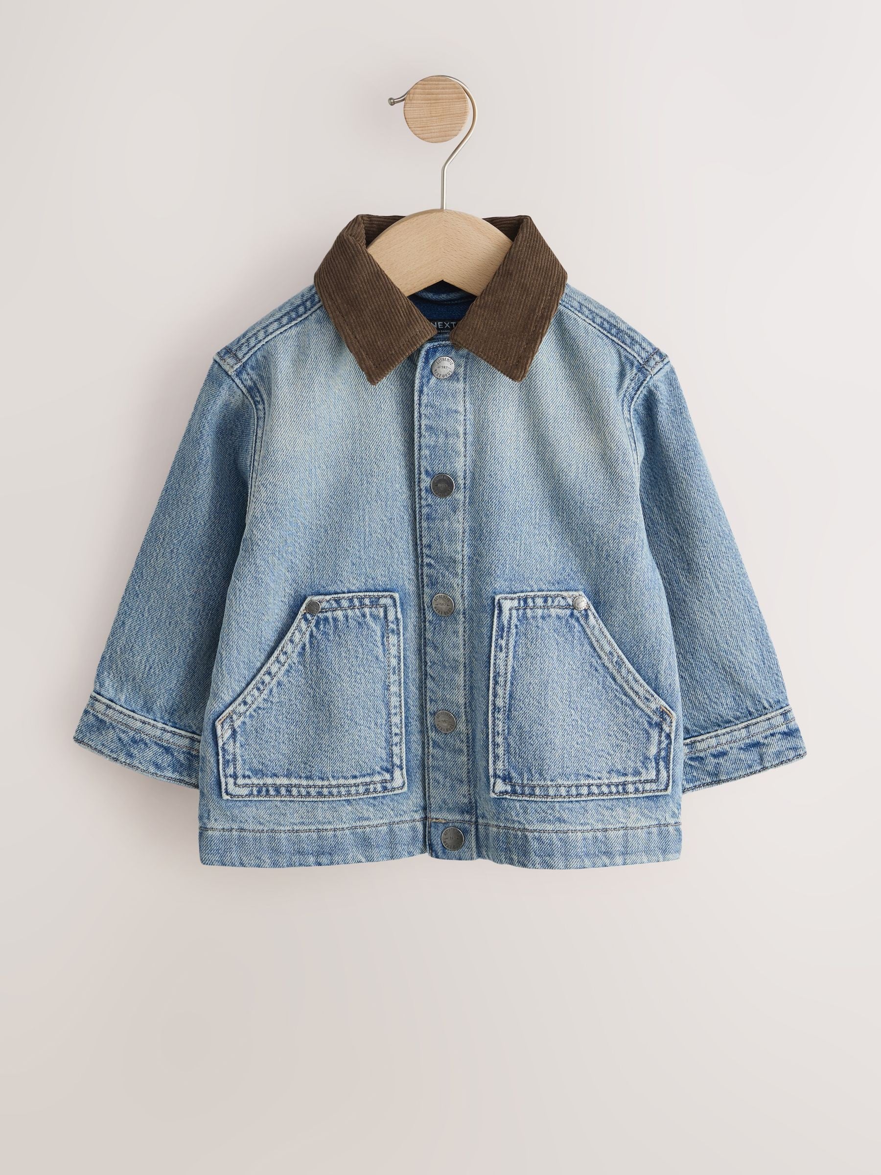 Dsiney Kidz - Blue Denim Long Sleeve Cord Collar Shirt (3mths-7yrs) image 4