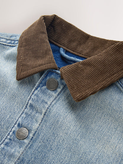 Dsiney Kidz - Blue Denim Long Sleeve Cord Collar Shirt (3mths-7yrs) image 7
