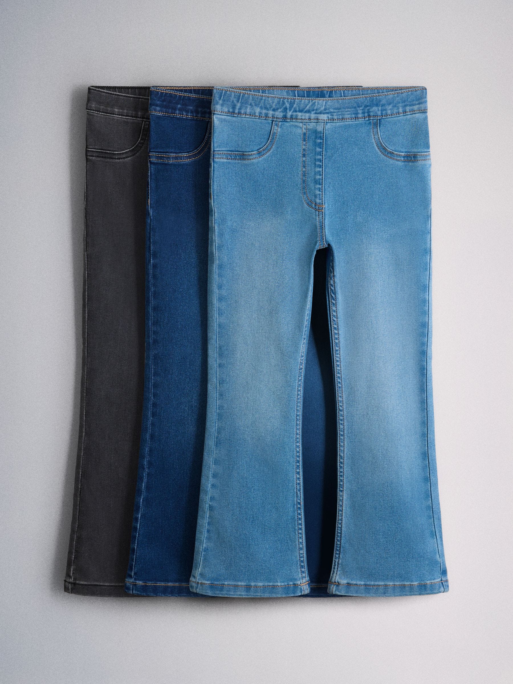 Dsiney Kidz - The Set 3 Pack Kickflare Jersey Jeggings Black/Dark Blue/Mid Blue image 1