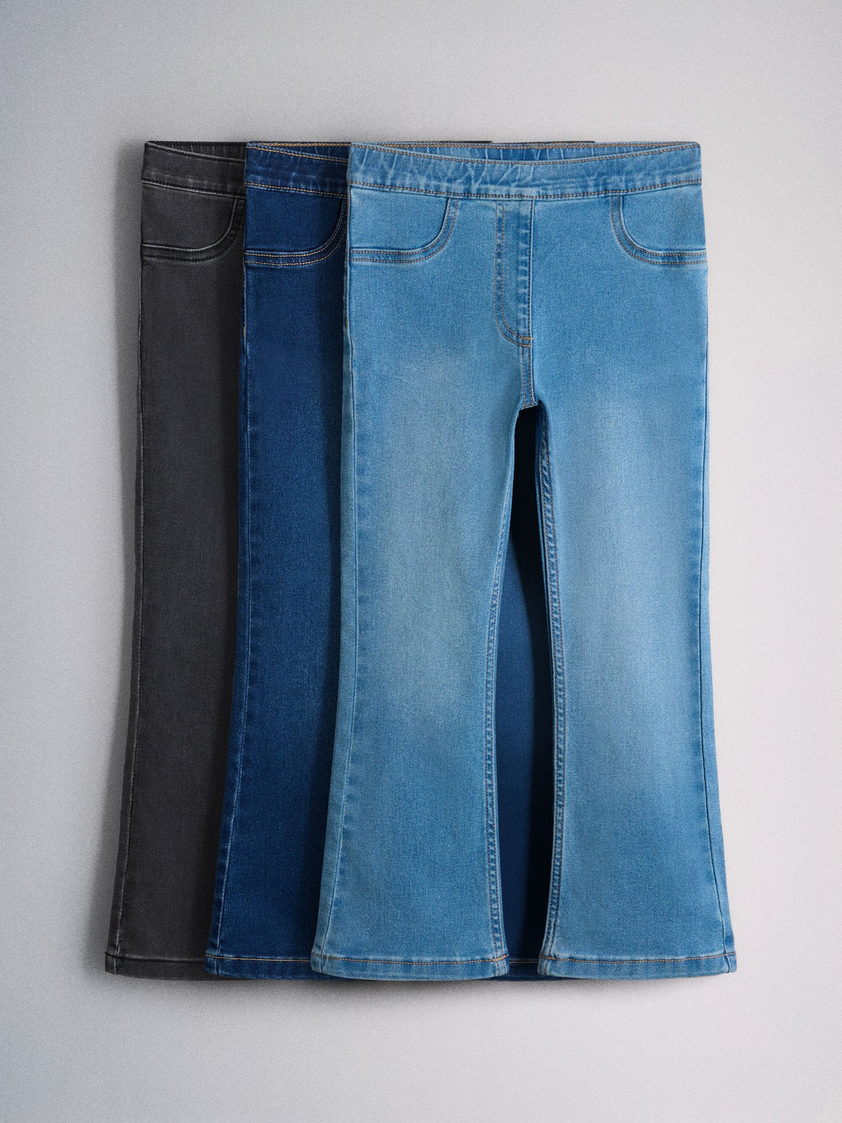 Dsiney Kidz - The Set 3 Pack Kickflare Jersey Jeggings Black/Dark Blue/Mid Blue image 1