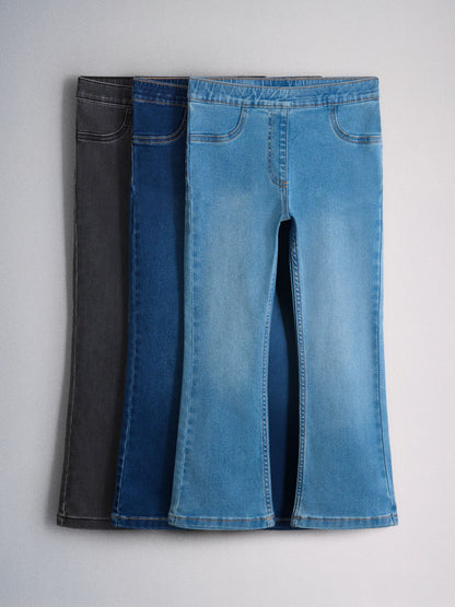 Dsiney Kidz - The Set 3 Pack Kickflare Jersey Jeggings Black/Dark Blue/Mid Blue image 1