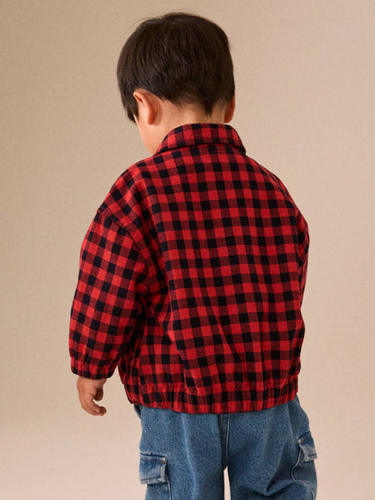 Dsiney Kidz - Red Cotton Twill Gingham Check Overshirt (3mths-7yrs) image 4