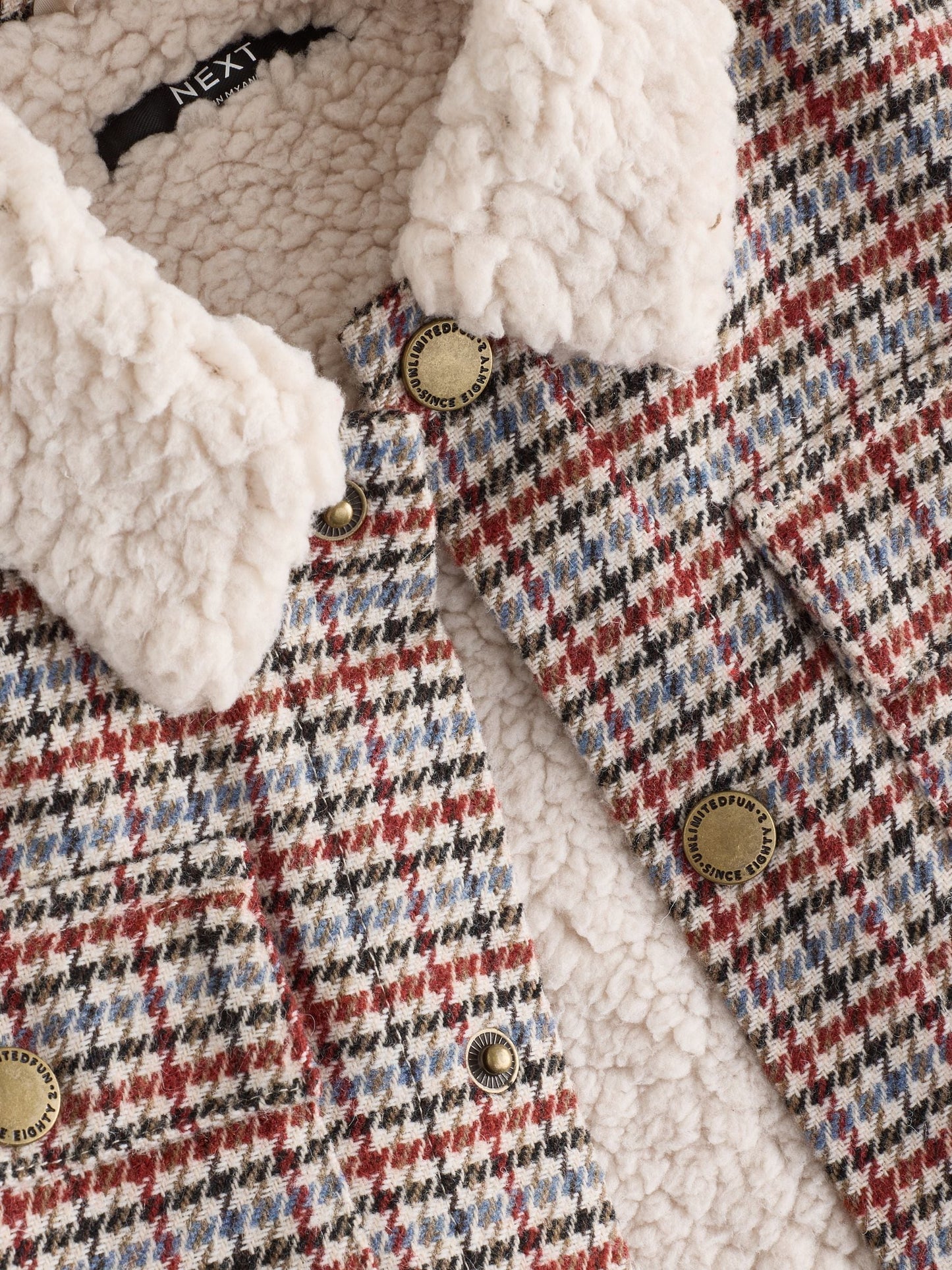 Dsiney Kidz - Heritage Check Borg Lined Shacket (3mths-7yrs) image 3