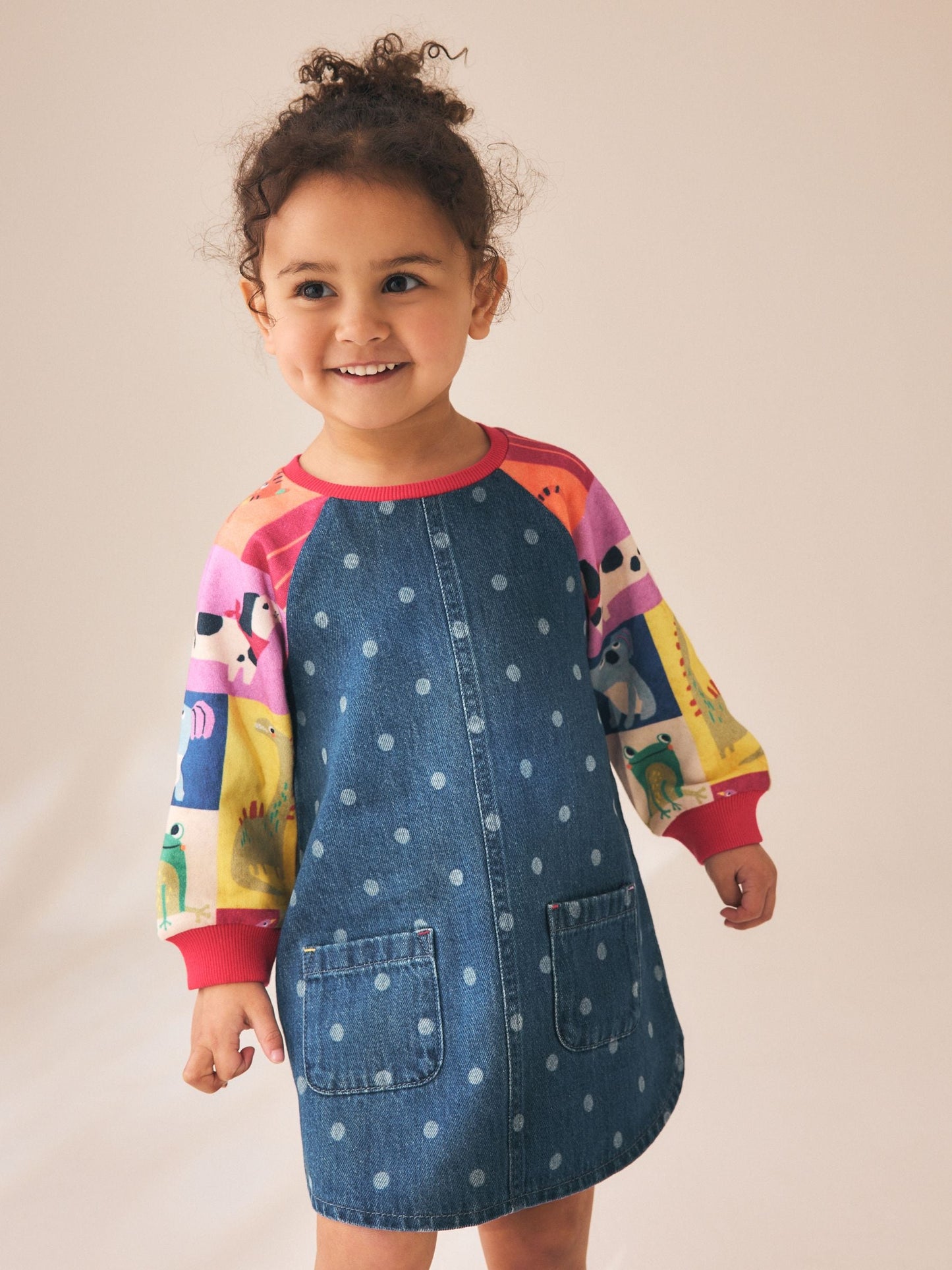 Dsiney Kidz - Animal Charcater Raglan Denim Dress (3mths-8yrs) image 1