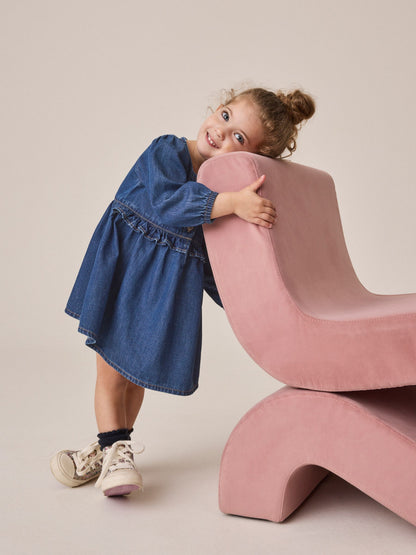 Dsiney Kidz - Blue Denim Long Sleeve Denim Dress (3mths-8yrs) image 2