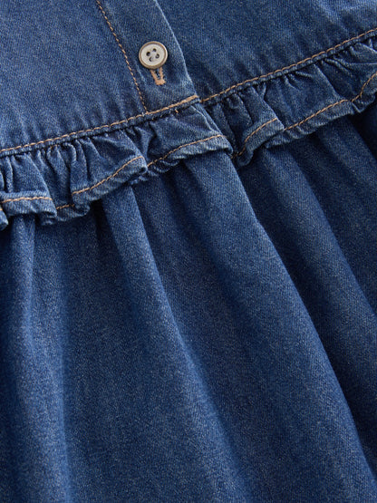 Dsiney Kidz - Blue Denim Long Sleeve Denim Dress (3mths-8yrs) image 8