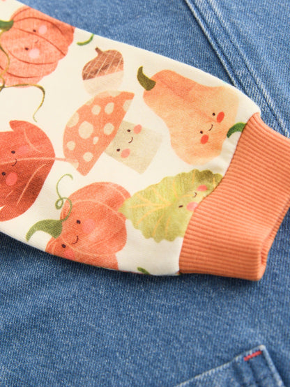 Dsiney Kidz - Pumpkin Print Raglan Denim Dress (3mths-8yrs) image 7