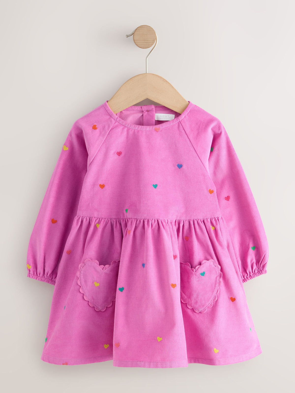 Dsiney Kidz - Magenta Pink Long Sleeve Cord Dress (3mths-8yrs) image 5