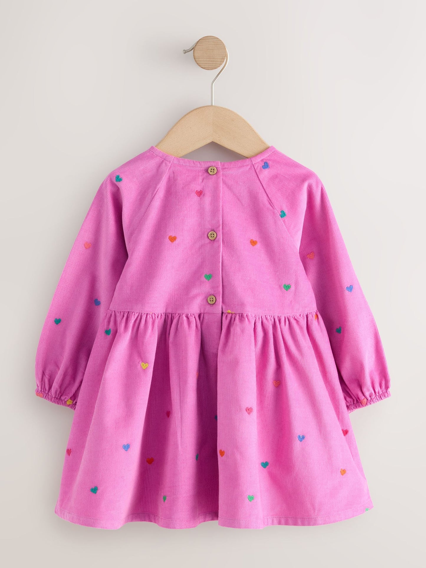 Dsiney Kidz - Magenta Pink Long Sleeve Cord Dress (3mths-8yrs) image 6