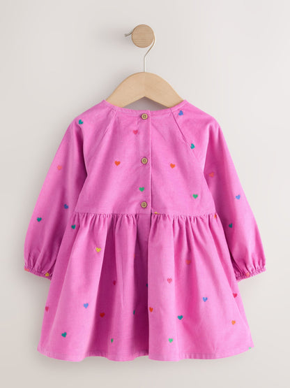 Dsiney Kidz - Magenta Pink Long Sleeve Cord Dress (3mths-8yrs) image 6