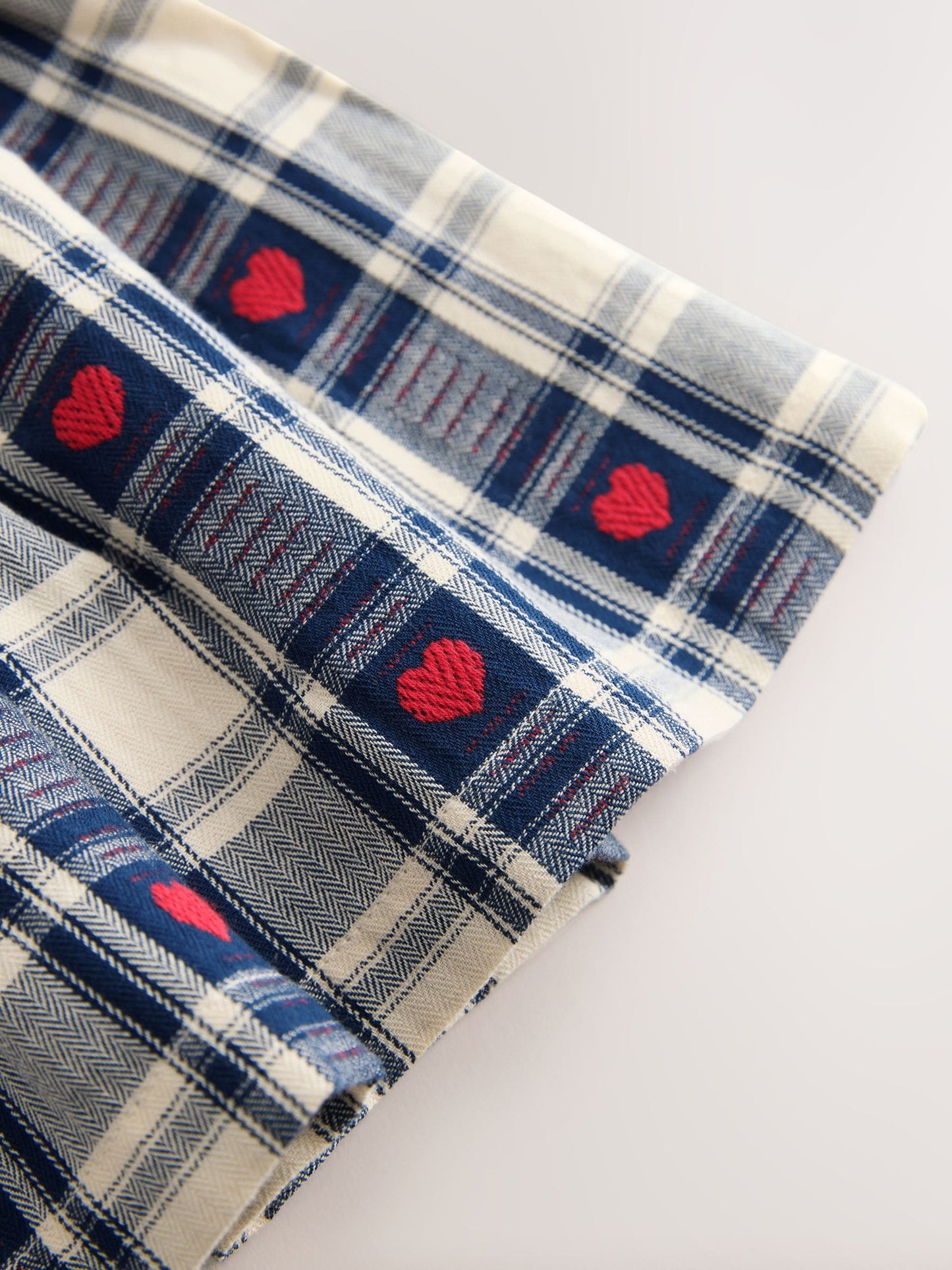 Dsiney Kidz - Navy Blue Heart Check Frill Collar Long Sleeve Dress (3mths-8yrs) image 8