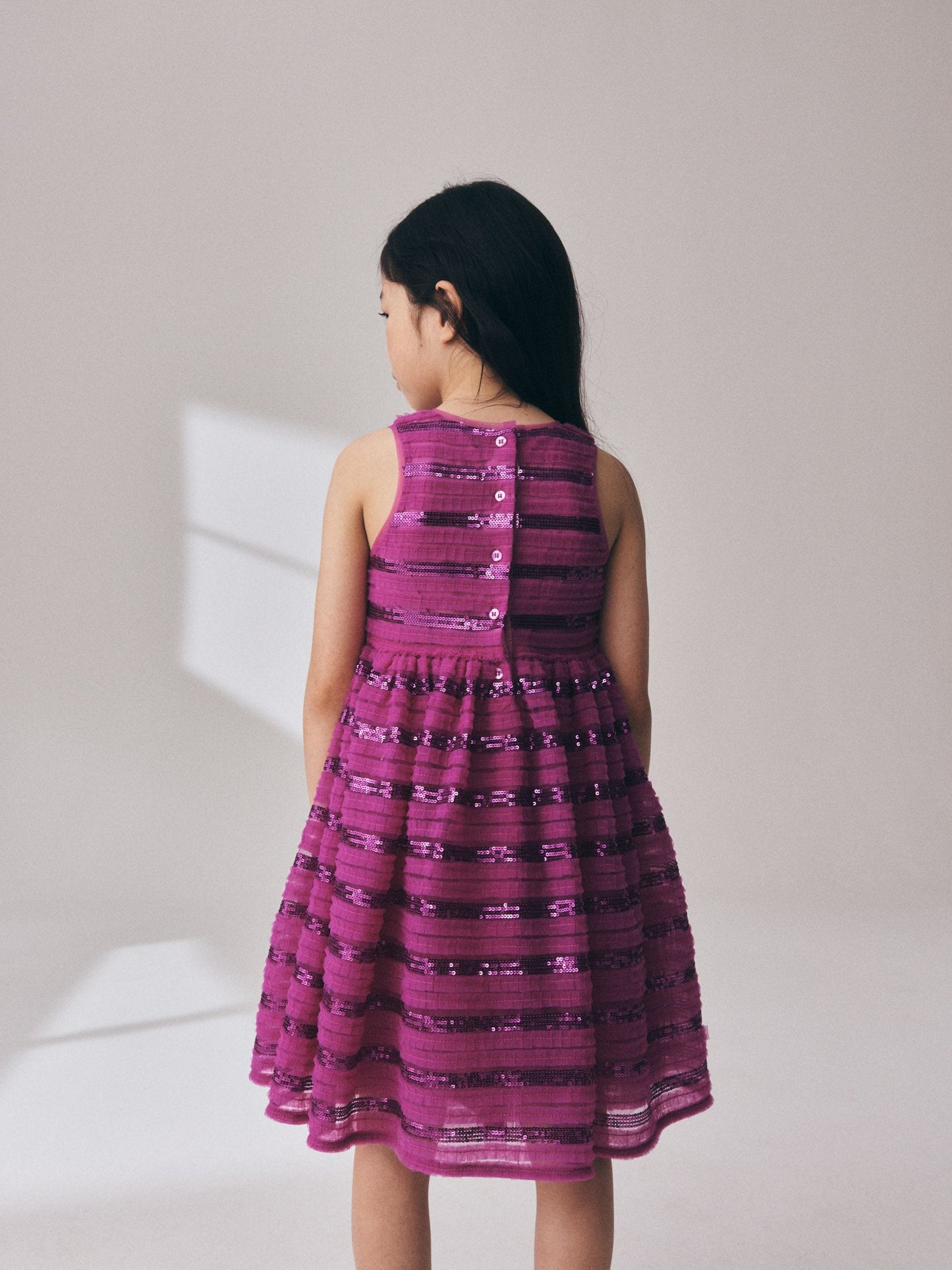 Dsiney Kidz - Pink Sequin Ruffle Occasion Dress (3-16yrs) image 3