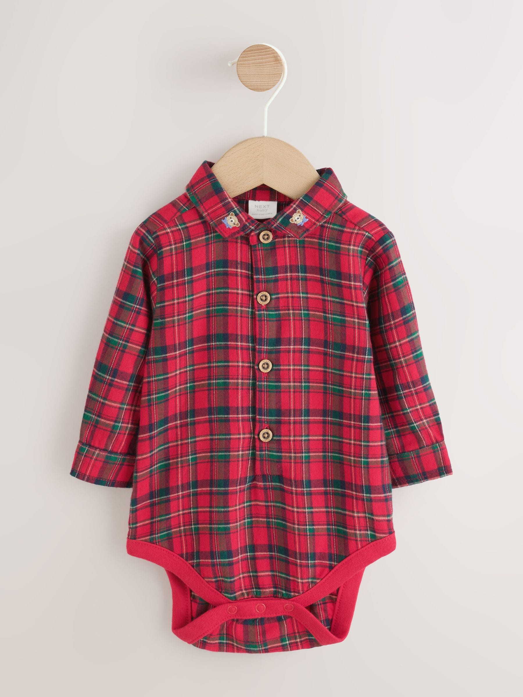 Red Check Shirt, Trousers and Braces Baby 3 Piece Set (0mths-2yrs) image 3